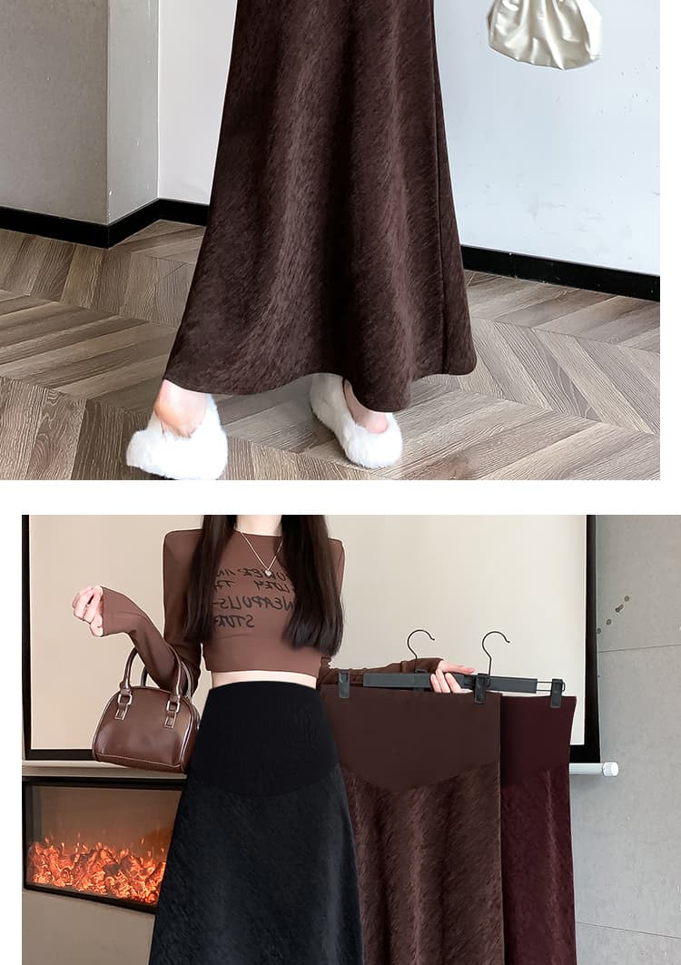 임산부 두꺼운 코듀로이 반신 스커트 가을 겨울 롱 코트 도루 센스 한 마디 큰 진자 타이트 스커트 복부 지지 인어 꼬리 롱 스커트 상세 이미지 37