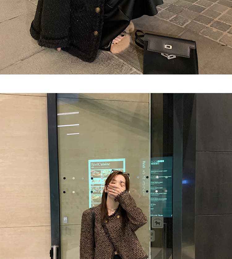 임산부 새로운 없음 복부 지지 가죽 롱 스커트 가을 겨울철 스트레이트 품격 슬림해 보이는 a 단어 다음에 트임 타이트 스커트 반신 롱 스커트 상세 이미지 12