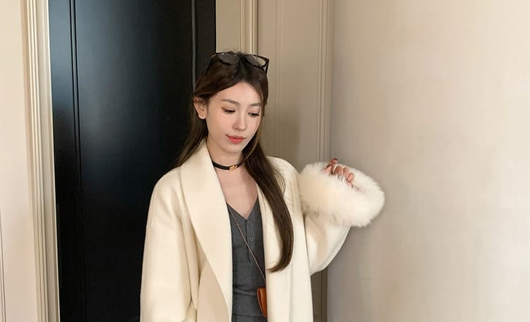 지금 임산부 가을 겨울철 두꺼운 모직 도트 무늬 레트로 연삭 털 반신 스커트 한국 스타일 타이트 스커트 한 마디 없음 복부 지지 미니 스커트 상세 이미지 31