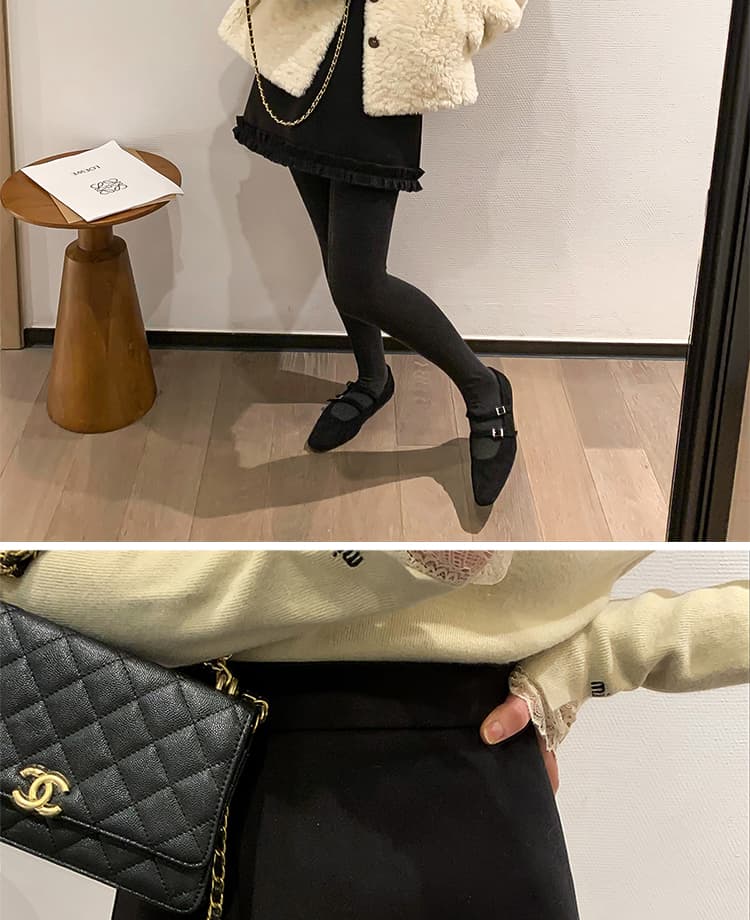 지금 임산부 가을 겨울 두꺼운 모직 없음 복부 지지 생산 전후 웨어러블 반신 스커트 한 마디 타이트 스커트 프릴 미니 스커트 상세 이미지 38