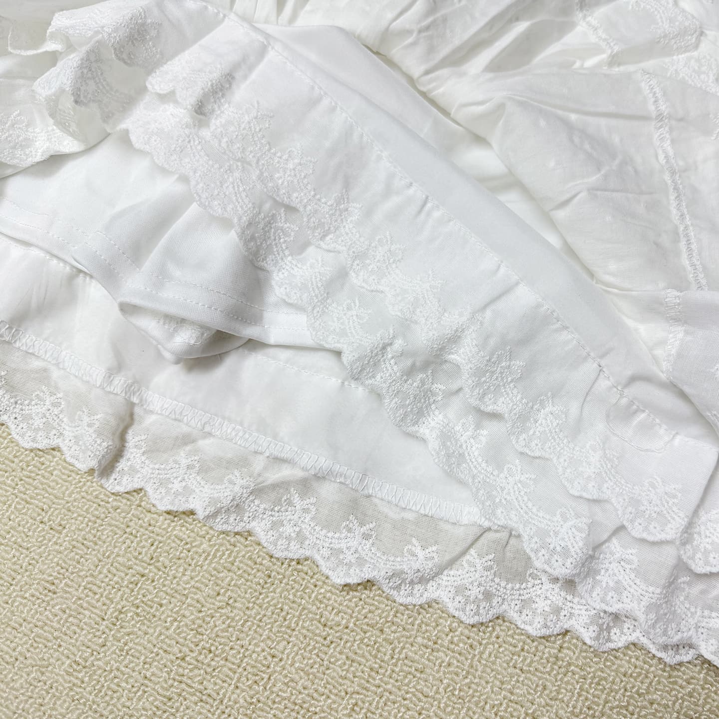 지금 임산부 봄 여름 프랑스식 무거운 작업 레이스 측면 케이크 드레스 반신 스커트 레이스 하이웨이스트 A라인 스커트 복부 지지 미니 스커트 이미지 4