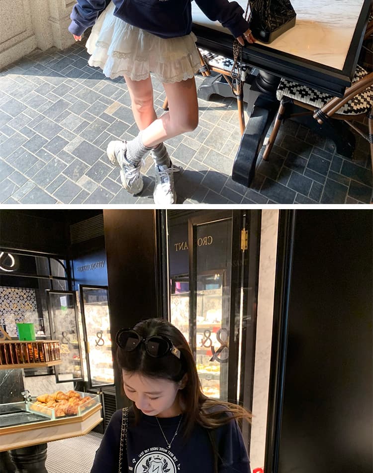 지금 임산부 봄 가을 겨울 여름 다용도 케이크 드레스 복부 지지 반신 스커트 디자인 센스 레이스 반 스커트 퍼프 발레 치마 상세 이미지 21