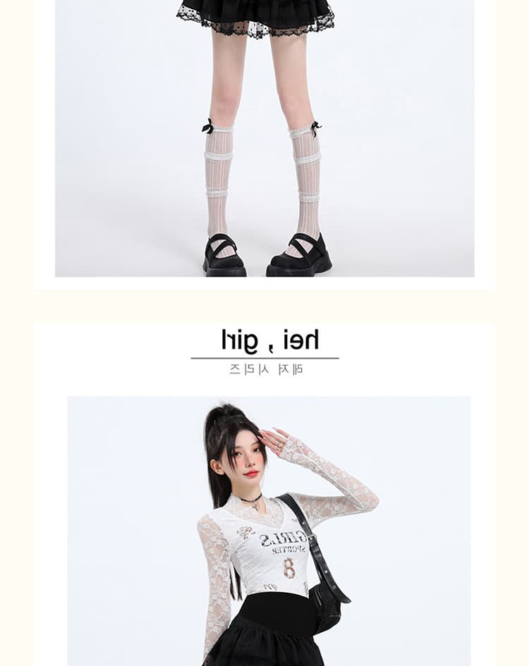 지금 임산부 봄 여름 달콤함 나비 매듭 레이스 측면 퍼프 케이크 드레스 여성 가을 슬림해 보이는 한 마디 복부 지지 반신 스커트 상세 이미지 28
