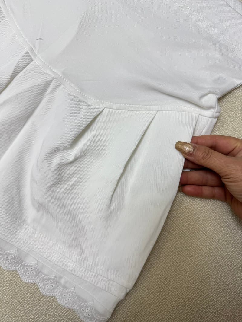 실사 임산부 여름 새로운 주름 작은 대중 화이트 레이스 레이스 다용도 패션 캐주얼 넓은 다리 복부 지지 반바지 상세 이미지 23