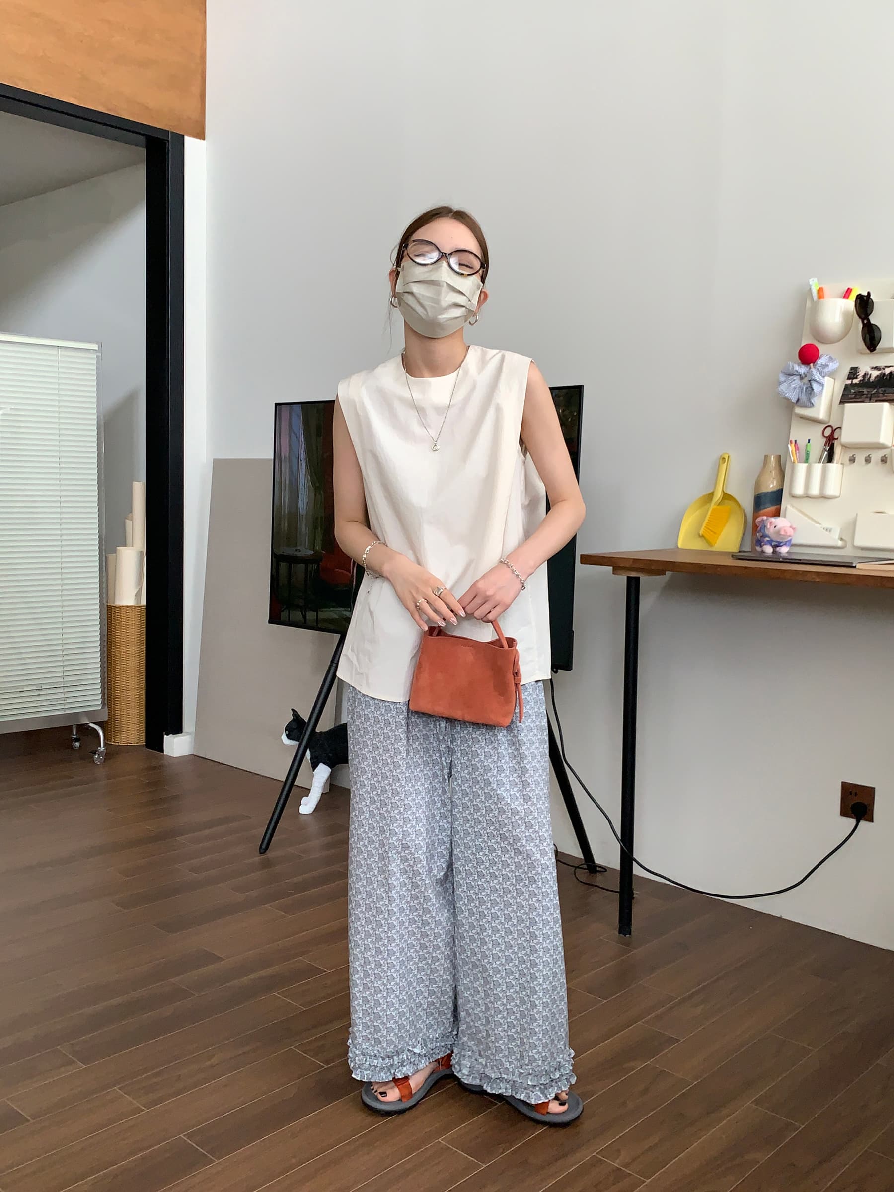 두유 리넨 면화 슬림해 보이는 3 차원 표지 팔 민소매 셔츠 조끼 맨위 상세 이미지 17