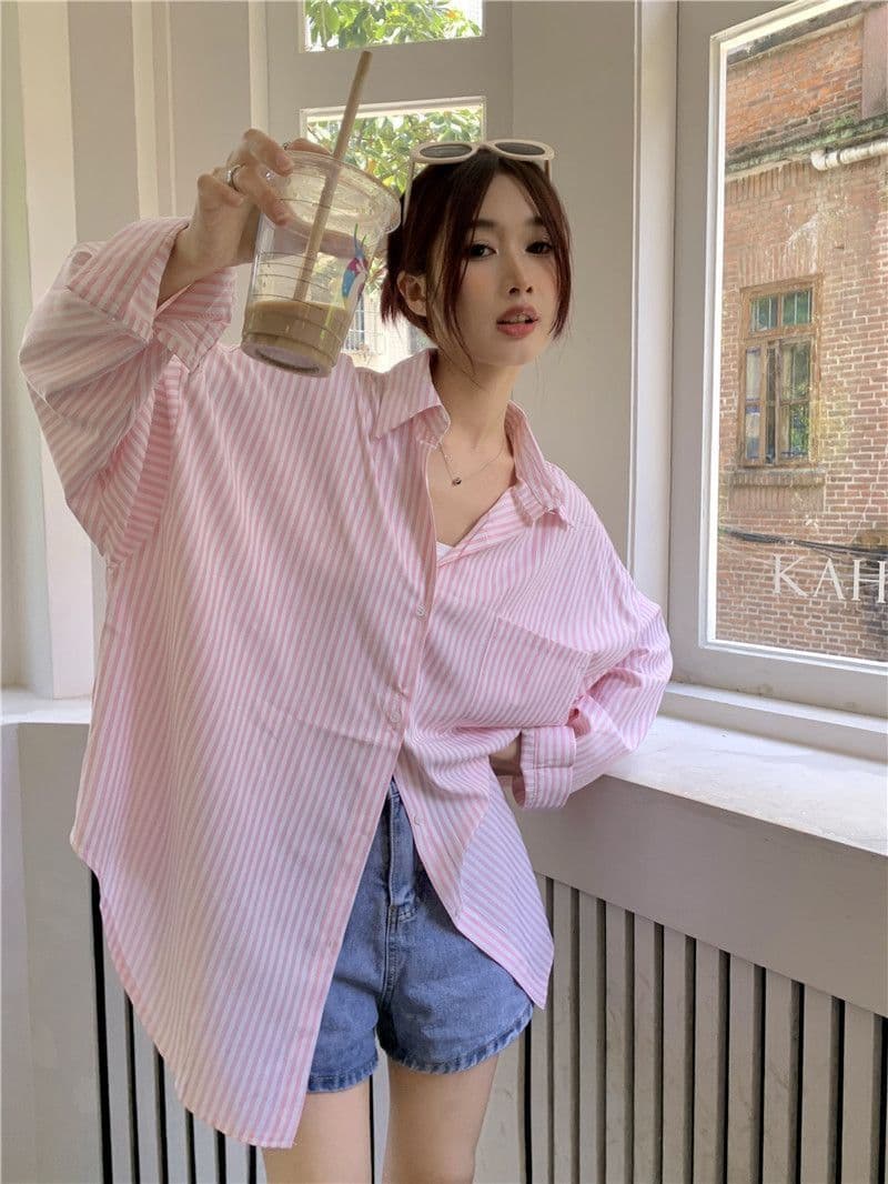 있음 선적 대외 무역 긴팔 스트라이프 여성 셔츠 새로운 오픈 가디건 자외선 차단 셔츠 재킷 루즈핏 bf 맨위 서비스 상세 이미지 15