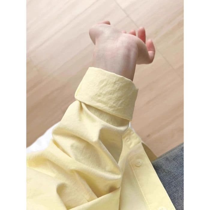 있음 선적 원본 워싱 면 100% 여성 셔츠 새로운 폴로 칼라 인사이드 가져 가라. 긴팔 셔츠 외출용 한 첨부 된 의류 상세 이미지 23