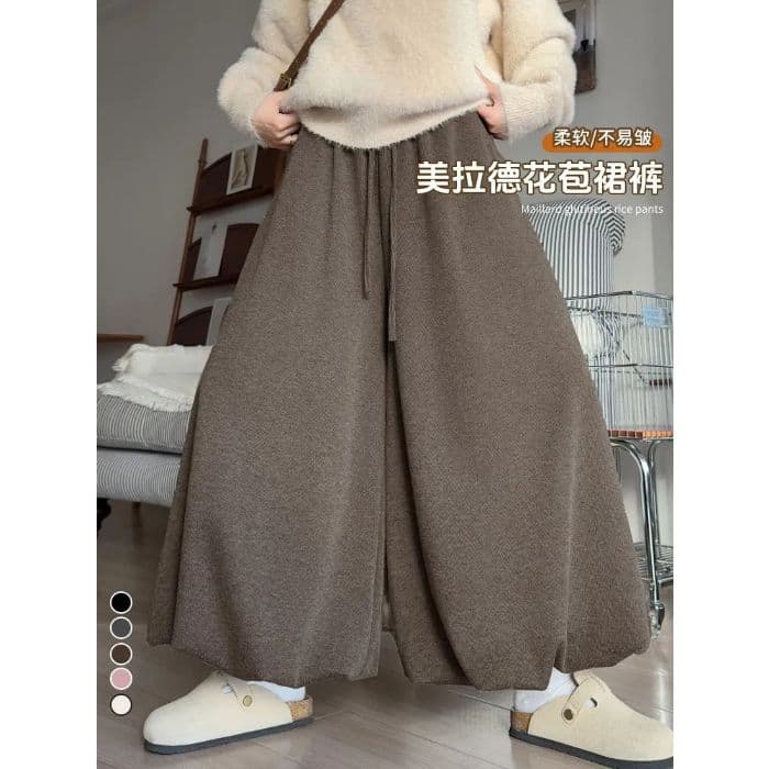 있음 선적 꽃밭 바지 도루 가을 센스 부드러운 찹쌀 루즈핏 빅 사이즈 지방 mm 캐주얼 불모지 바람 반신 스커트 꽃밭 치마바지 상세 이미지 12