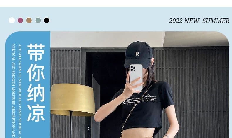 있음 선적 아세트산 와이드 레깅스 바지 여름 얇은 스타일 새틴 하이웨이스트 도루 센스 캐주얼 바지 얼음 실크 스트레이트 다용도 바지 상세 이미지 2