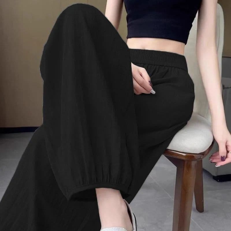 있음 선적 여름 얇은 스타일 하렘 바지 여성 슬림해 보이는 캐주얼 새로운 자외선 차단 빅 사이즈 무 루즈핏 9 포인트 배기 바지 상세 이미지 19