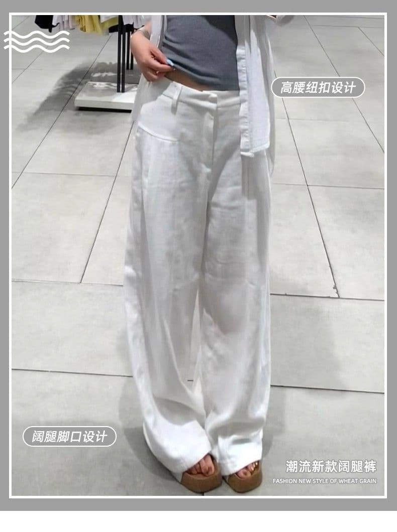 있음 선적 삼색 있음 마 안감 와이드 레깅스 바지 새로운 오래된 돈 바람 정장 캐주얼 바지 아이들 상세 이미지 8