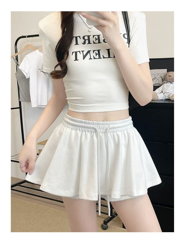 한 부서 느긋한 운동 치마바지 여성 2026 여름 새로운 하이웨이스트 캐주얼 작은 키 노출 방지 한 마디 테니스 치마 상세 이미지 17