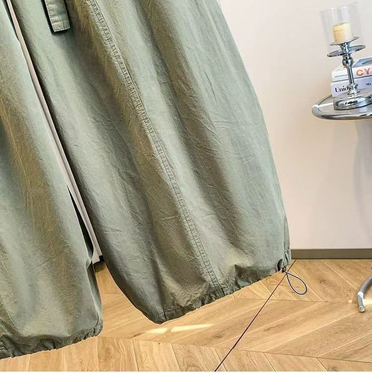 랜턴 와이드 레깅스 바지 여름 얇은 스타일 새로운 유럽 상품 모통이 칼 바지 빅 사이즈 지방 mm 슬림해 보이는 운동 캐주얼 바지 상세 이미지 9