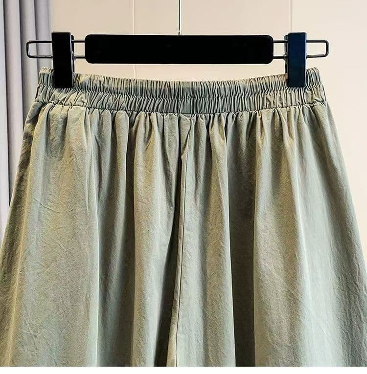 랜턴 와이드 레깅스 바지 여름 얇은 스타일 새로운 유럽 상품 모통이 칼 바지 빅 사이즈 지방 mm 슬림해 보이는 운동 캐주얼 바지 상세 이미지 10