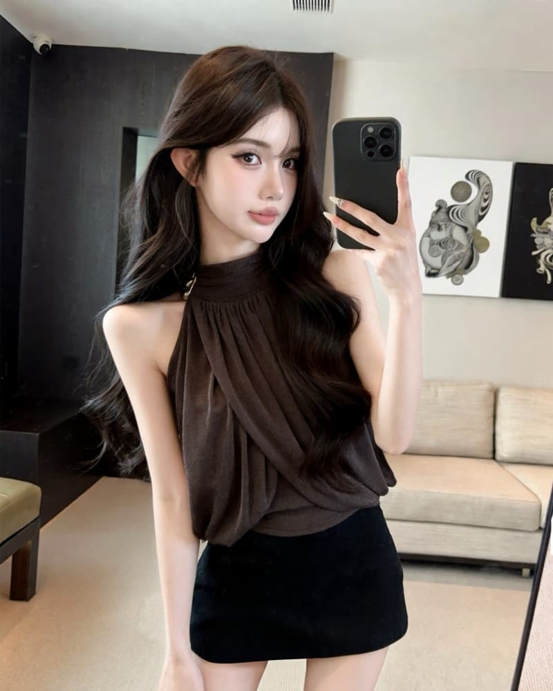 실사 새로운 명문 여성 금속 버클 망토 도루 센스 느슨함 좋은 플래시 조끼 맨위 여성 상세 이미지 7