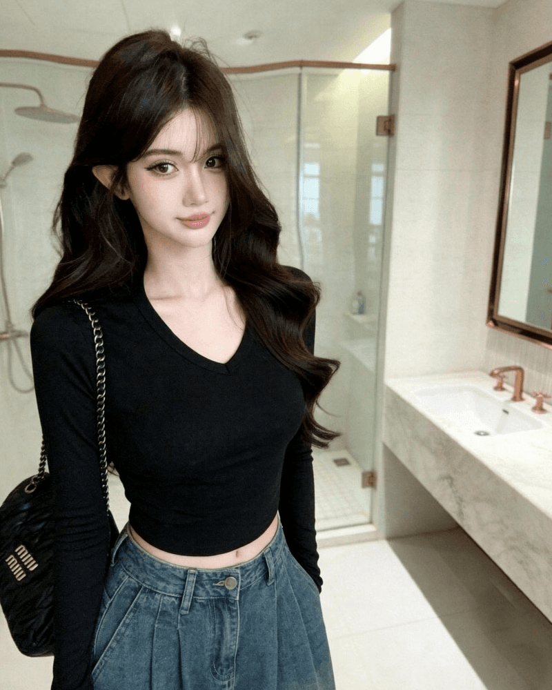 실사 새로운 섹시함 뒤로 ~을 통해 센스 망사 패치워크 프린트 순면 티셔츠 여성 벨트 가슴 패드 상세 이미지 3