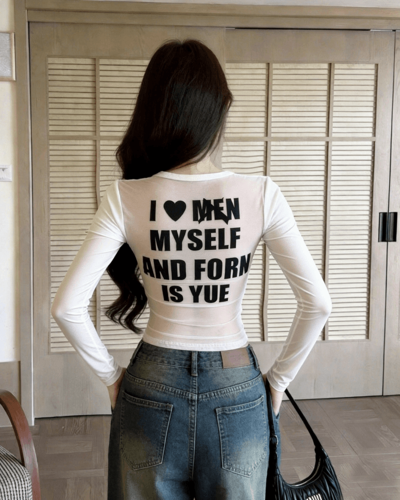 실사 새로운 섹시함 뒤로 ~을 통해 센스 망사 패치워크 프린트 순면 티셔츠 여성 벨트 가슴 패드 상세 이미지 8
