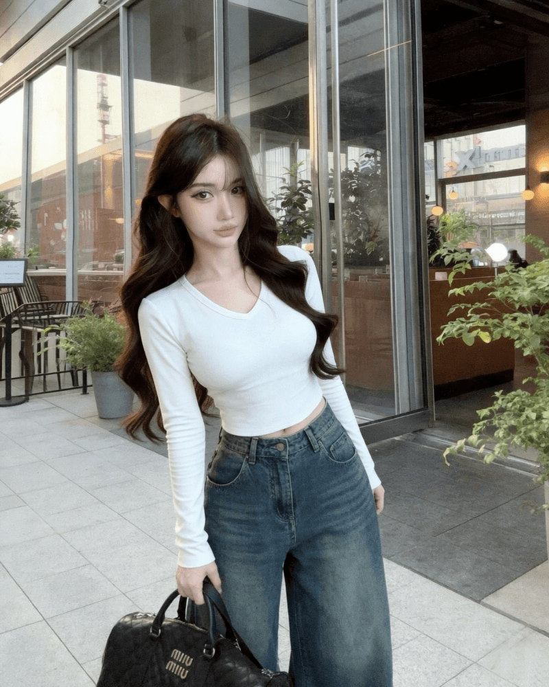 실사 새로운 섹시함 뒤로 ~을 통해 센스 망사 패치워크 프린트 순면 티셔츠 여성 벨트 가슴 패드 상세 이미지 9