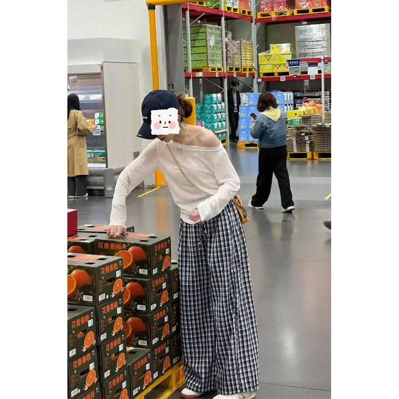 한 부서 미니멀리즘 바람 착용 가져 가라. 인기 전체 집합 다용도 슬림해 보이는 비스듬한 어깨 긴팔 태양 보호 셔츠 캐주얼 바지 투피스 세트 상세 이미지 5