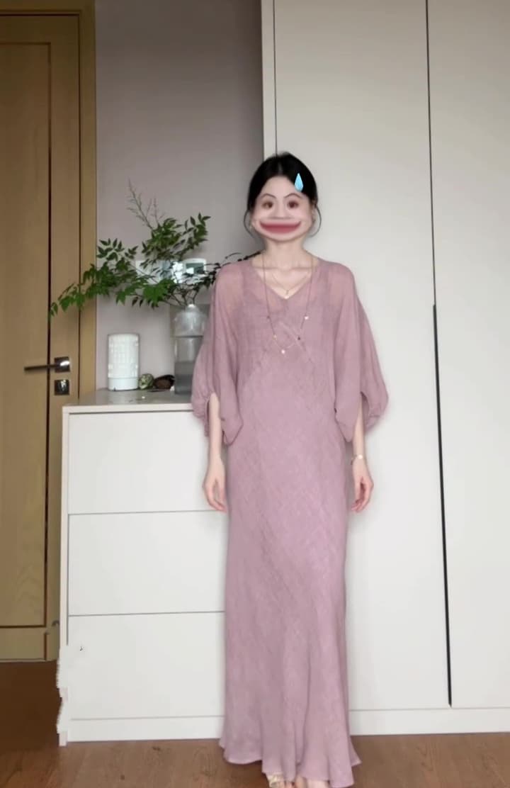 해변가 휴가 바람 허리 수축 긴팔 여성 드레스 2026 여름 꼬집기 허리 길다 치마 상세 이미지 7