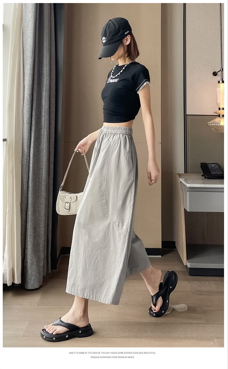 실사 화이트 허리밴드 레이스업 캐주얼 바지 여성 2026 봄 여름 새로운 하이웨이스트 루즈핏 다용도 와이드 레그 팬츠 상세 이미지 38
