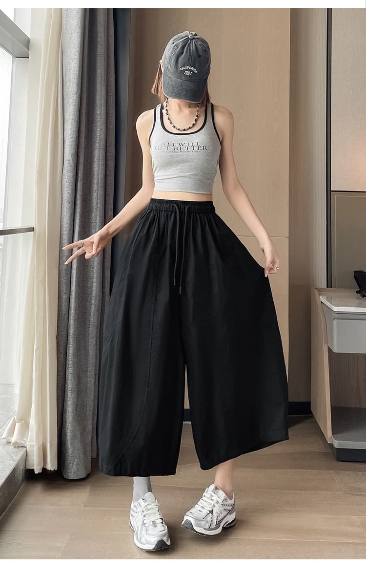 실사 화이트 허리밴드 레이스업 캐주얼 바지 여성 2026 봄 여름 새로운 하이웨이스트 루즈핏 다용도 와이드 레그 팬츠 상세 이미지 53