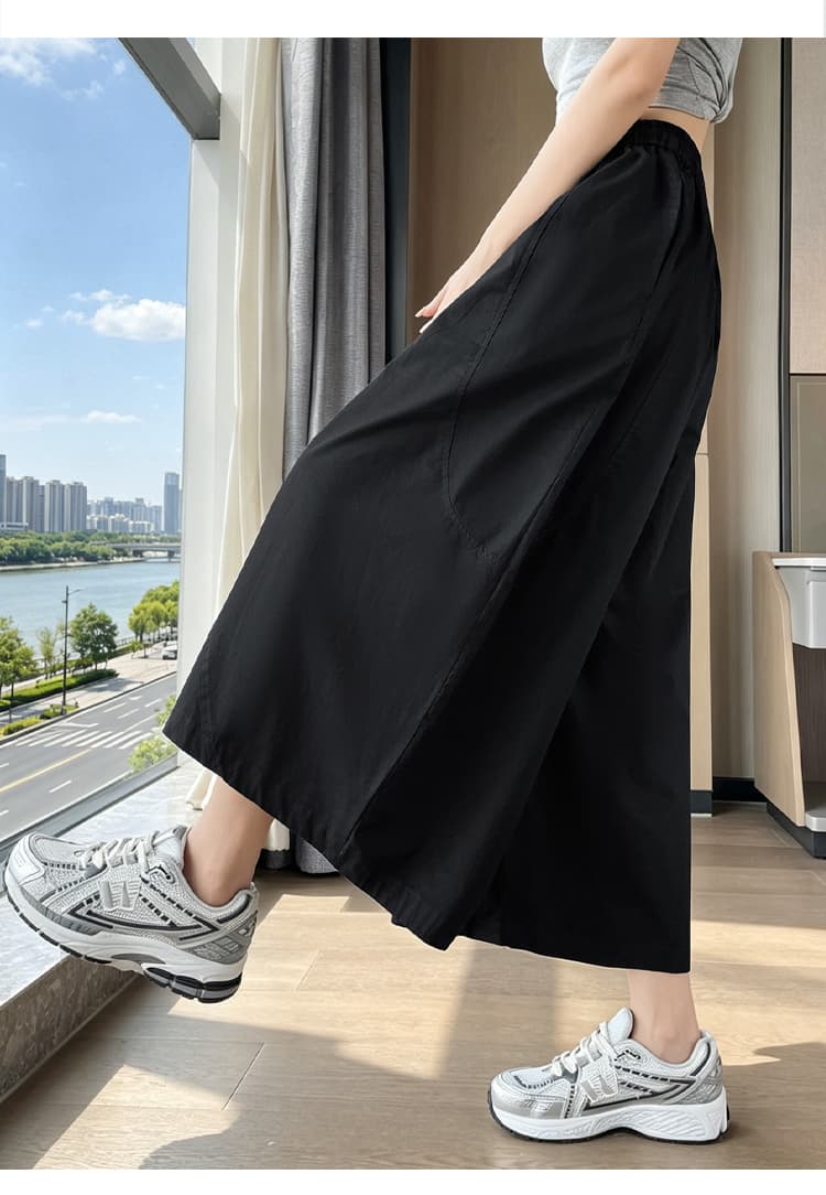 실사 화이트 허리밴드 레이스업 캐주얼 바지 여성 2026 봄 여름 새로운 하이웨이스트 루즈핏 다용도 와이드 레그 팬츠 상세 이미지 57