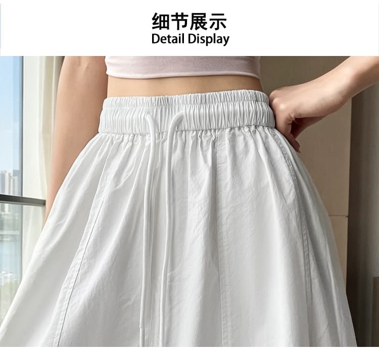실사 화이트 허리밴드 레이스업 캐주얼 바지 여성 2026 봄 여름 새로운 하이웨이스트 루즈핏 다용도 와이드 레그 팬츠 상세 이미지 61