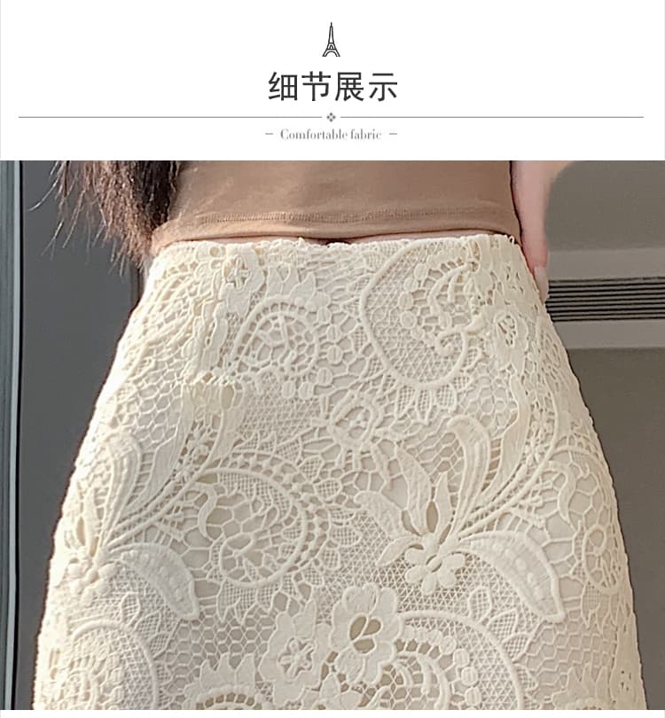 실사 프랑스식 레이스 반신 스커트 여성 2026 여름 새로운 하이웨이스트 슬림해 보이는 한 마디 미니 스커트 몸매 가꾸기 타이트 스커트 상세 이미지 52