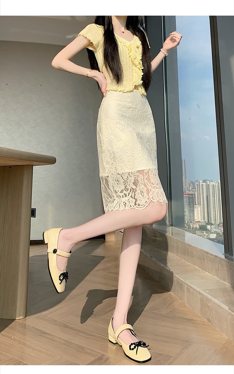 실사 레트로 레이스 바람 무거운 작업 자수 반신 스커트 2026 여름 새로운 하이웨이스트 연령 감소 슬림해 보이는 술 치마 여성 상세 이미지 24