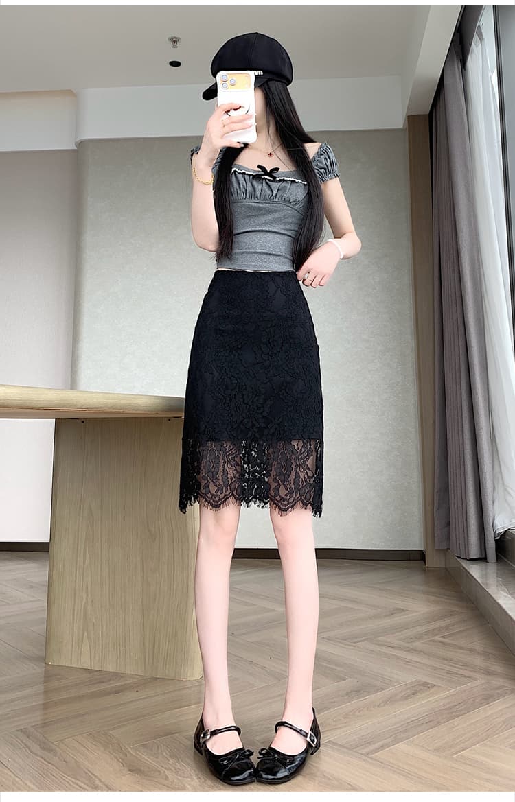 실사 레트로 레이스 바람 무거운 작업 자수 반신 스커트 2026 여름 새로운 하이웨이스트 연령 감소 슬림해 보이는 술 치마 여성 상세 이미지 39