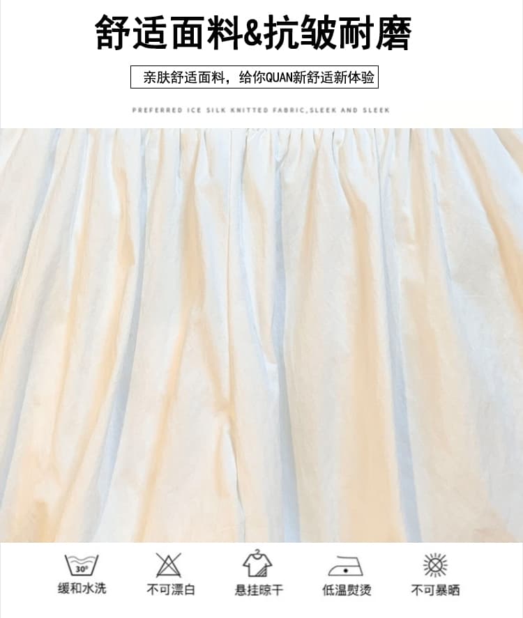 실사 한 부서 허리밴드 펌프 로프 꽃밭 바지 퍼프 반바지 여성 여름 새로운 연령 감소 다용도 노출 방지 치마바지 상세 이미지 9