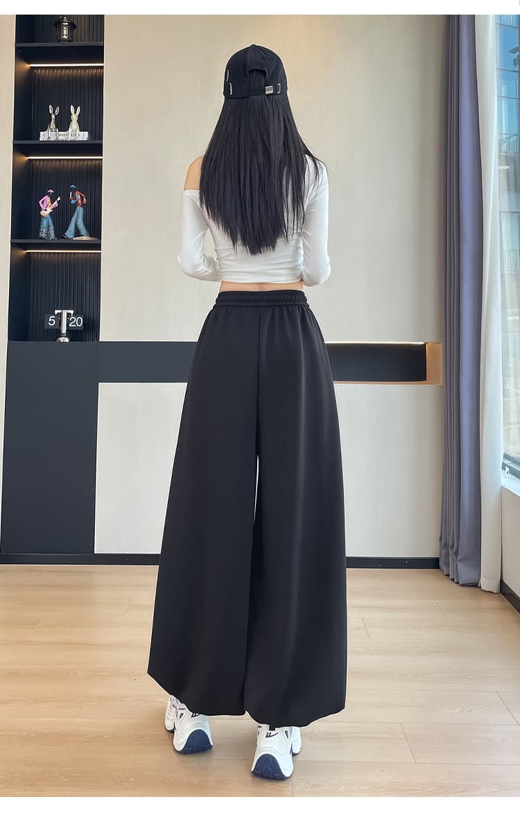 실사 꽃밭 치마바지 여성 2026 가을 새로운 슬림해 보이는 루즈핏 느긋한 바람 캐주얼 꽃밭 넓은 다리 길이 바지 상세 이미지 35