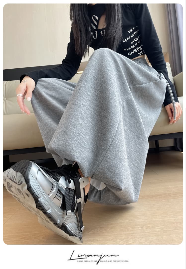 실사 꽃밭 치마바지 여성 2026 가을 새로운 슬림해 보이는 루즈핏 느긋한 바람 캐주얼 꽃밭 넓은 다리 길이 바지 상세 이미지 47