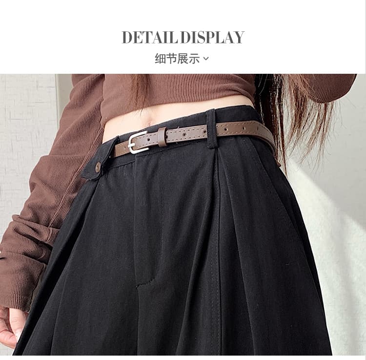 실사 가을 새로운 디자인 센스 허리 머리 정장 바지 스트레이트 팬츠 플리츠 하이웨이스트 품격 캐주얼 넓은 다리 길이 바지 상세 이미지 52