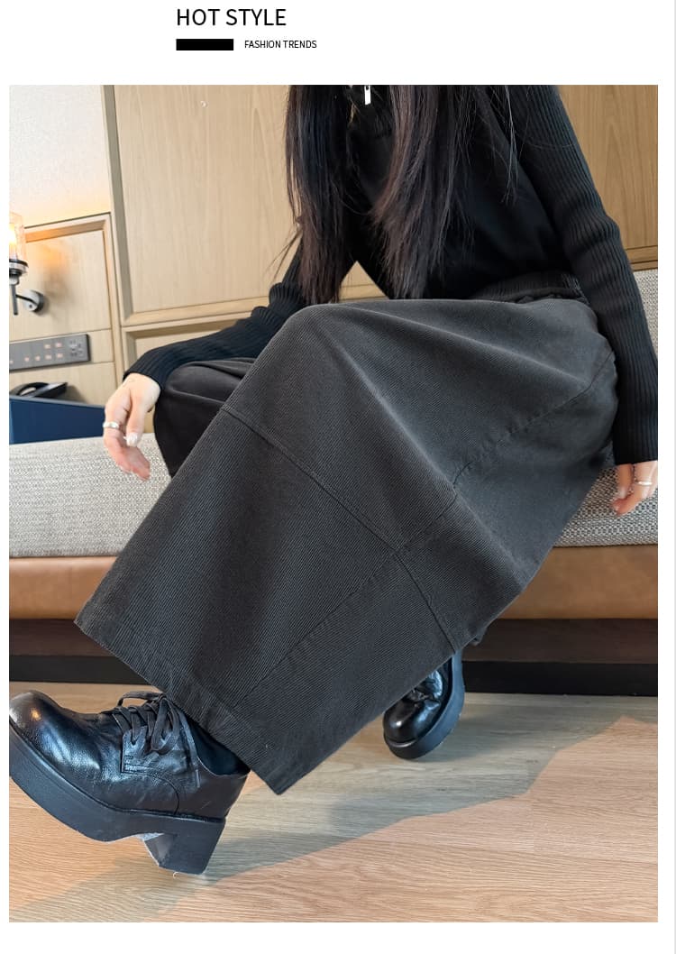 실사 2026 가을 루즈핏 슬림해 보이는 코듀로이 캐주얼 와이드 레그 팬츠 다용도 작은 키 8 점 풍선 모통이 칼 바지 상세 이미지 30