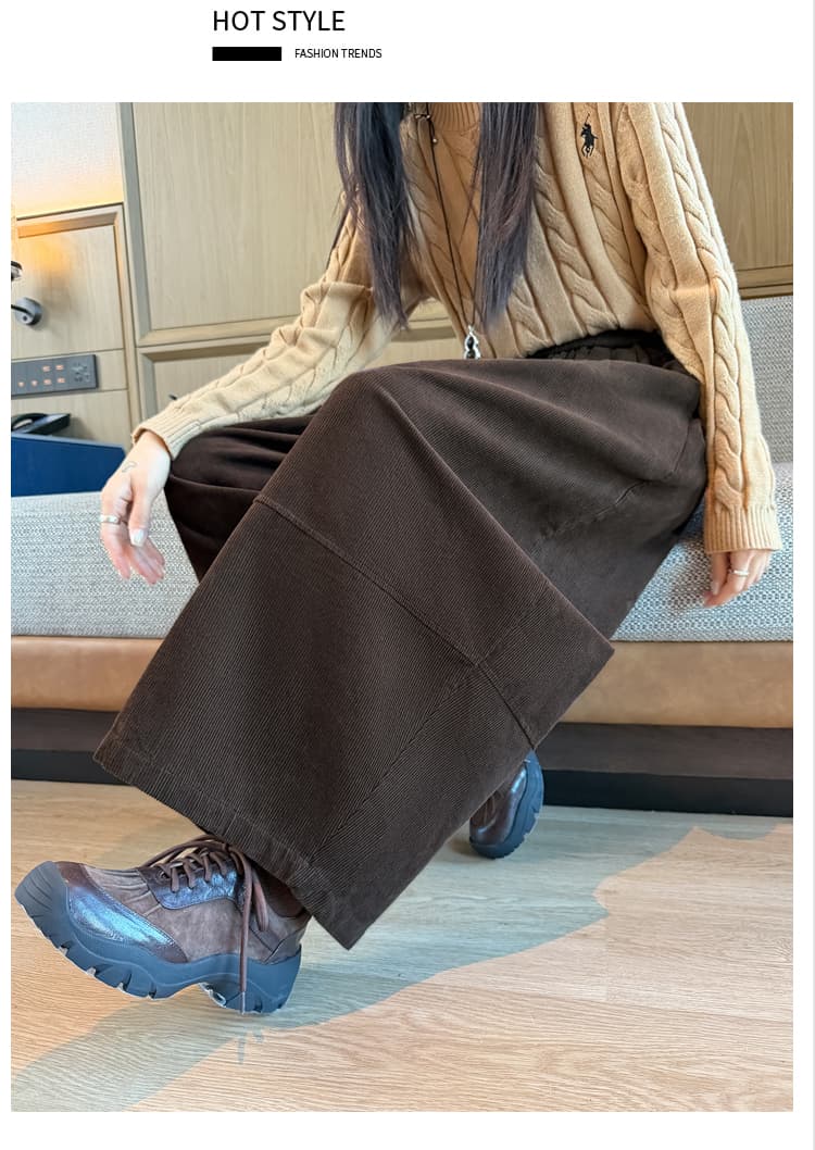 실사 2026 가을 루즈핏 슬림해 보이는 코듀로이 캐주얼 와이드 레그 팬츠 다용도 작은 키 8 점 풍선 모통이 칼 바지 상세 이미지 50