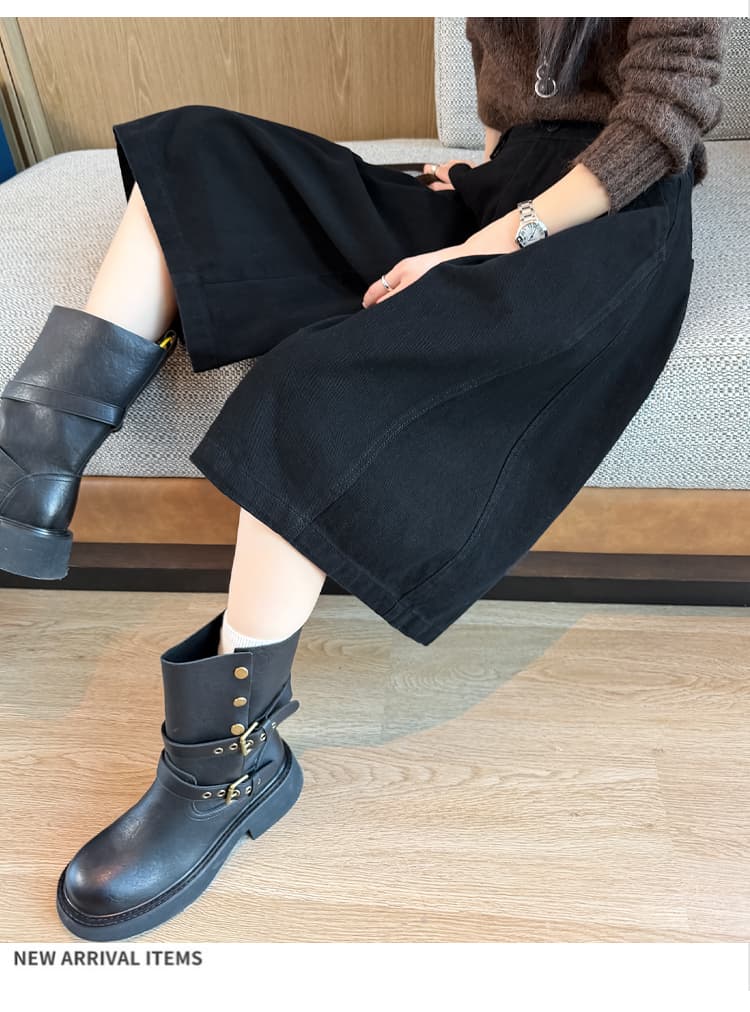 실사 새로운 일본식 와이드 레깅스 바지 2026 가을 하이웨이스트 디자인 센스 작은 대중 모통이 칼 다용도 7부 바지 상세 이미지 30