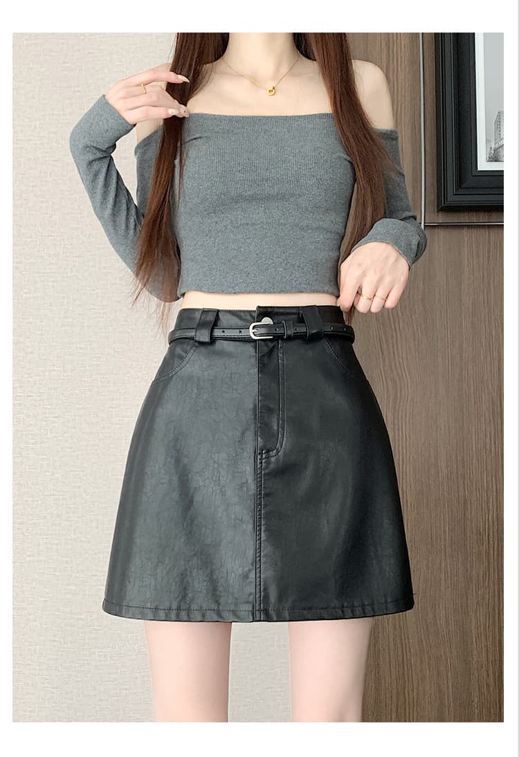 실사 chic 다용도 마 오래된 부드러운 PU 가죽 정장 미니 스커트 여성 가을 겨울 대양 품격 타이트 스커트 한 마디 다용도 반신 스커트 상세 이미지 23