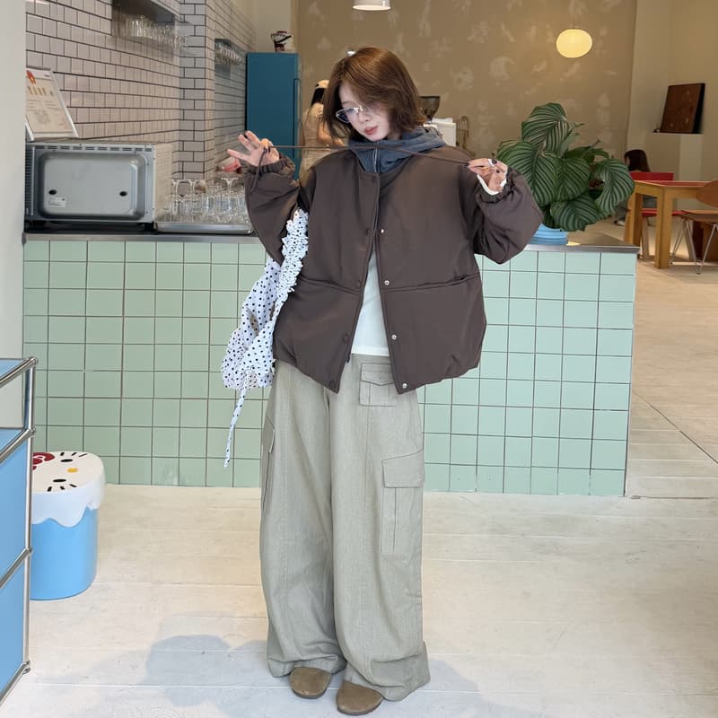 고급 센스 2026 겨울 새로운 한 부서 웨이 외투 아래 면화 의류 여성 작은 키 쇼트 스타일 루즈핏 학생 재킷 이미지 4