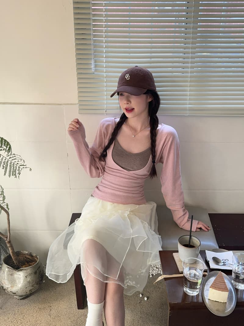 실사 빅 브이 넥 티셔츠 몸매 가꾸기 여성 겨울 핫걸 배색 캐미솔 기본 셔츠 맨위 세련된 투피스 세트 상세 이미지 8