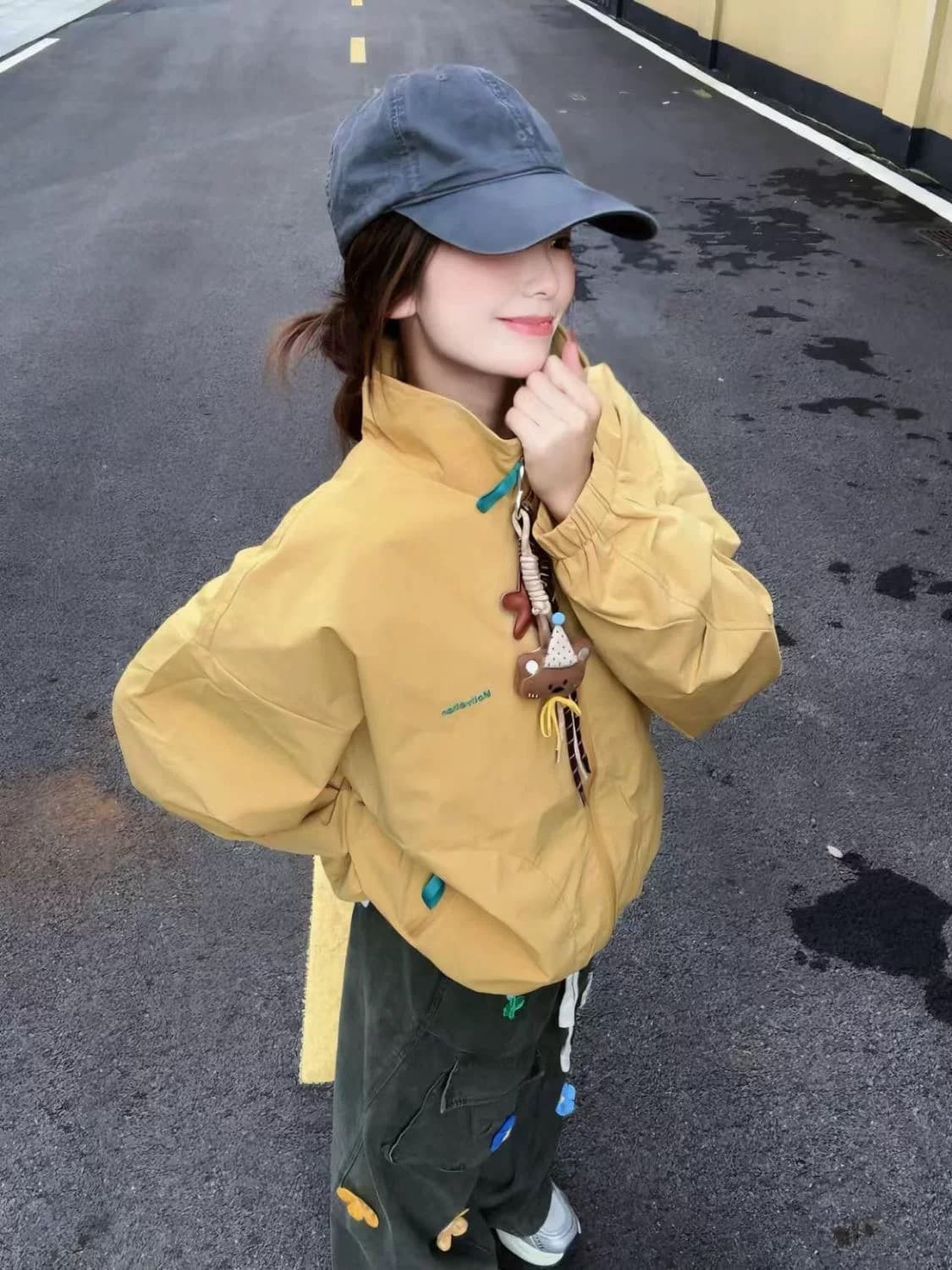 아메리칸 레트로 스탠드 칼라 자켓 여성 코트 가을 2026 새로운 루즈핏 캐주얼 남자 여자 재킷 맨위 트렌디 이미지 4