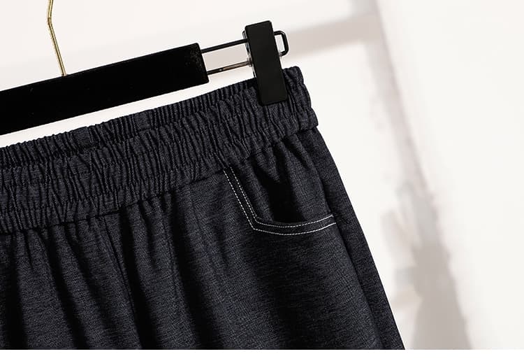 2026 가을 새로운 빅 사이즈 도루 센스 모방 데님 와이드 레깅스 바지 하이웨이스트 루즈핏 슬림해 보이는 캐주얼 다용도 스트레이트 바지 상세 이미지 11