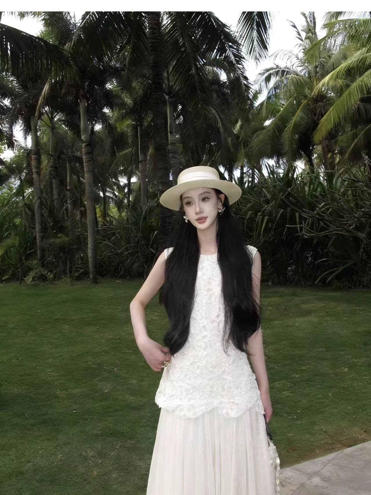 빛 사람들 부드러운 코치 착용 가져 가라. 얕은 살구 색상 레이스 품격 드레스 2026 여름 프랑스식 중요 경우 아름다운 치마 상세 이미지 7
