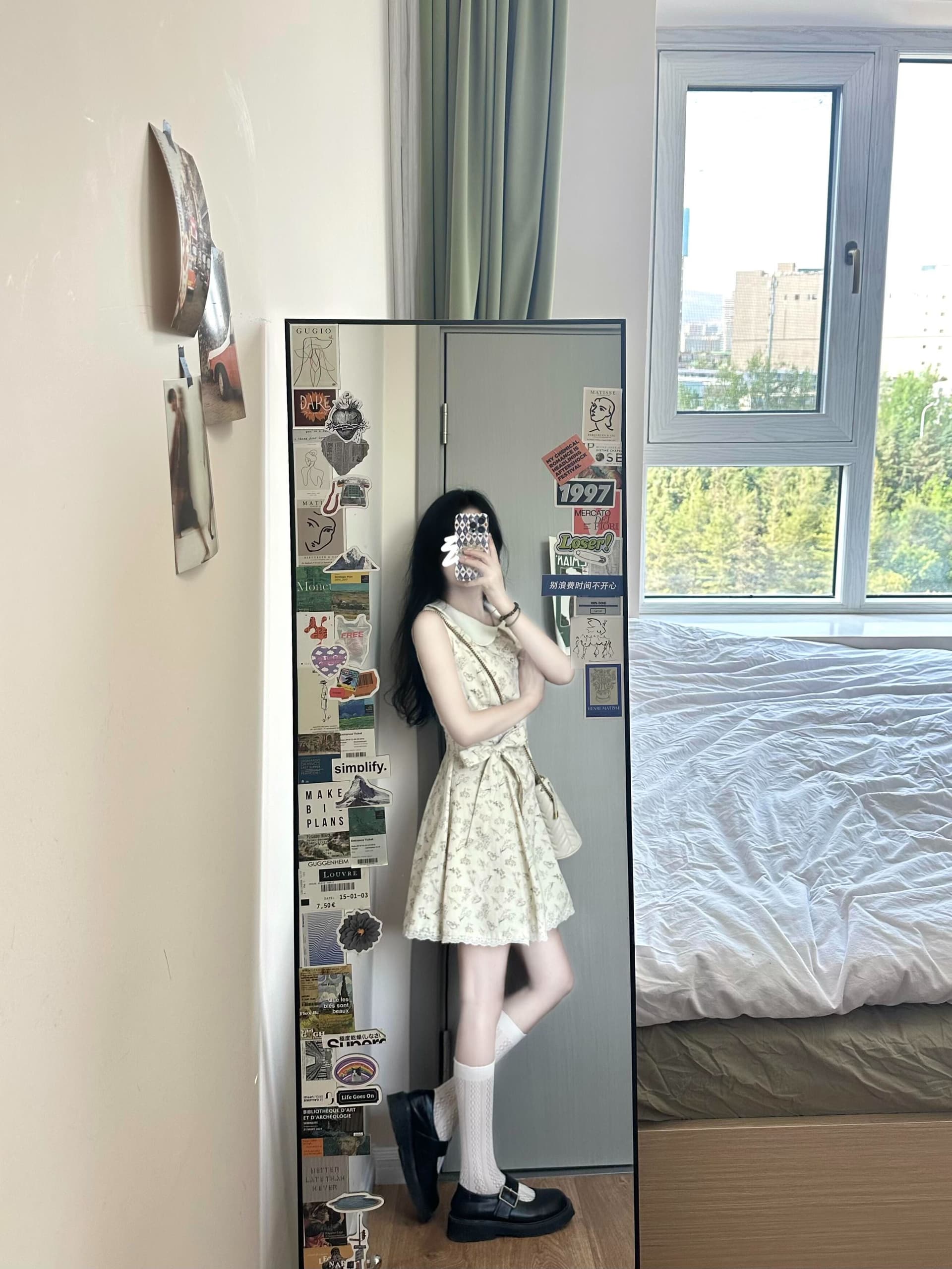 2026 여름 새로운 베이비 칼라 민소매 레이스업 치마 디자인 센스 프랑스식 꽃무늬 드레스 허리 수축 슬림해 보이는 여성 의류 상세 이미지 3