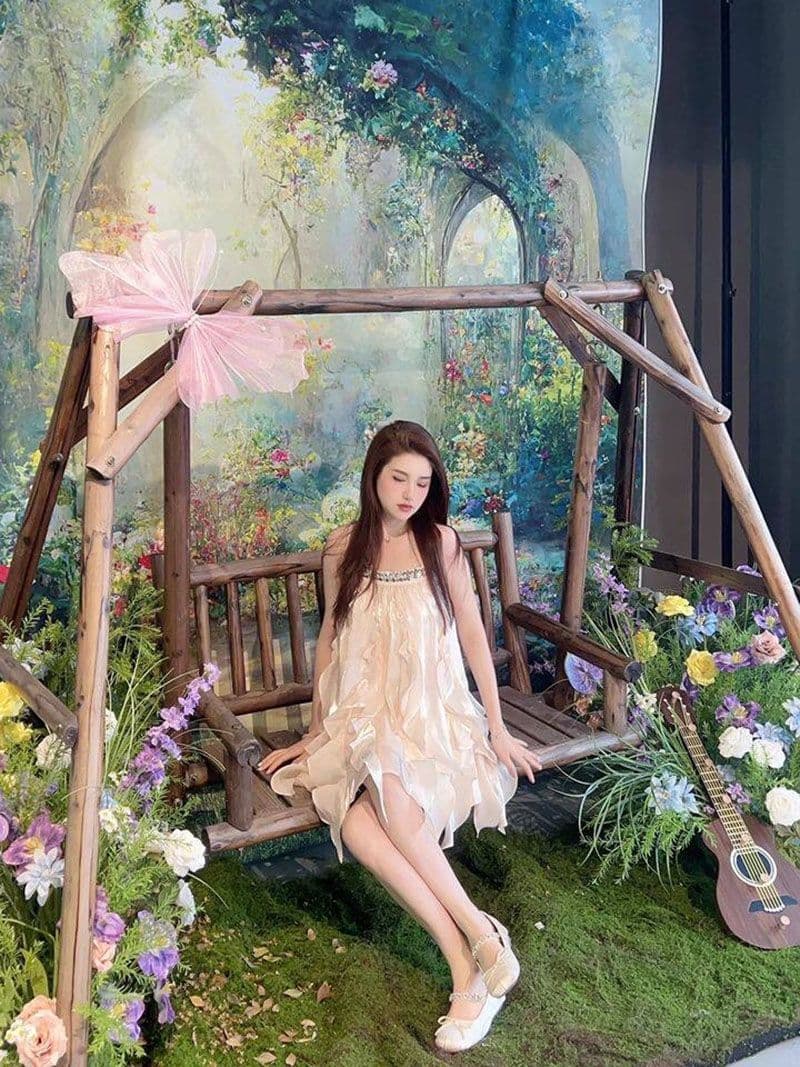 새로운 스타일 여성 드레스 공주 여행 여름 작은 키 착용 가져 가라. 품격 프랑스식 아름다운 슬립 소녀 미니 스커트 상세 이미지 2