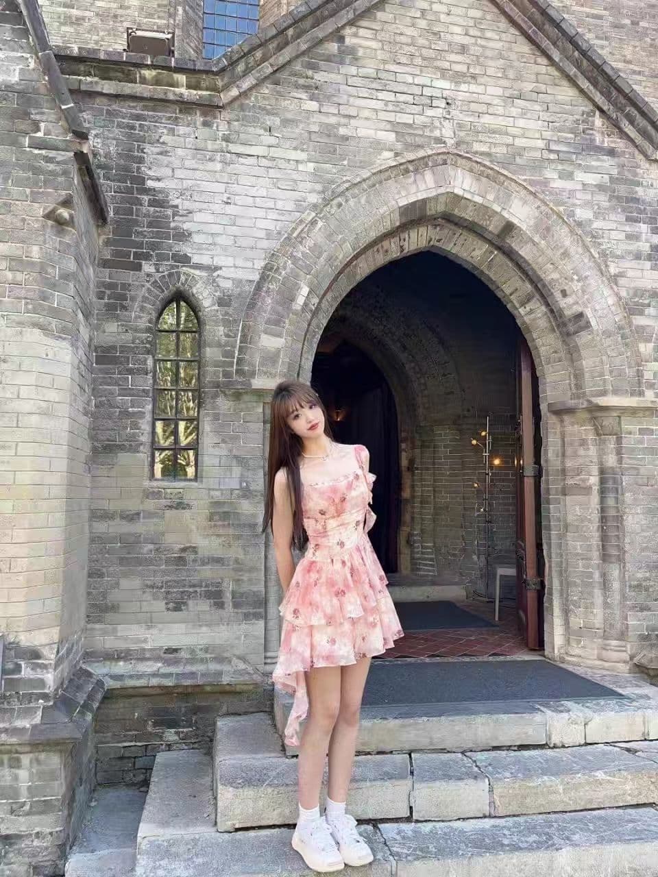 프랑스식 첫사랑 작은 날다 소매 화이트 드레스 아이들 여름 새로운 인기 작은 키 허리 수축 프릴 미니 스커트 상세 이미지 2