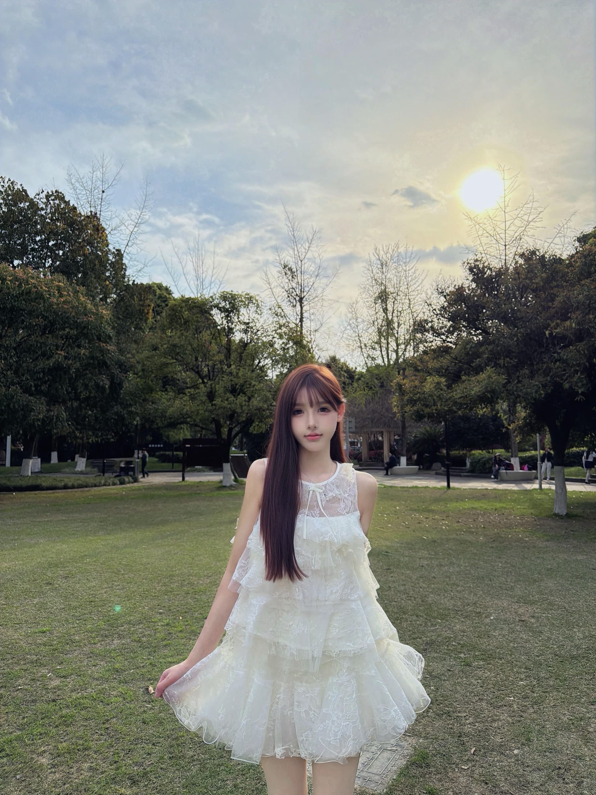 2026 여름 작은 키 달콤함 레이스 디자인 민소매 프릴 맨위 하이웨이스트 퍼프 미니 스커트 요정 세트