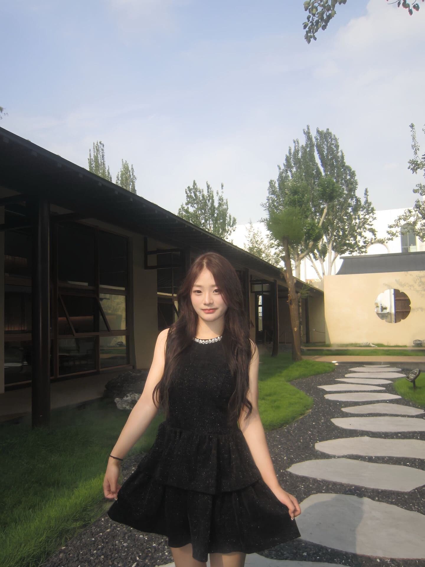 2026 새로운 제품 흐름 지불 품격 허리 수축 슬림해 보이는 생일 케이크 드레스 프랑스식 작은 샤넬 스타일 라운드 넥 요정 치마 여성 의류 상세 이미지 2