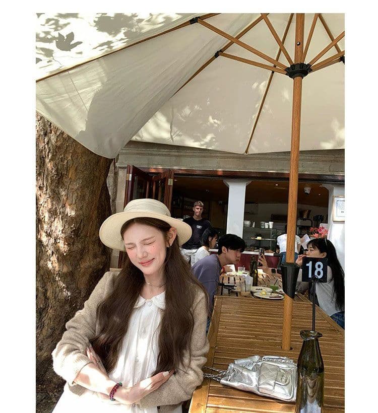 천 금빛 바람 베이비 칼라 민소매 조끼 여성 드레스 디자인 센스 보라색 루즈핏 슬림해 보이는 품격 여름 짧은 치마 상세 이미지 7